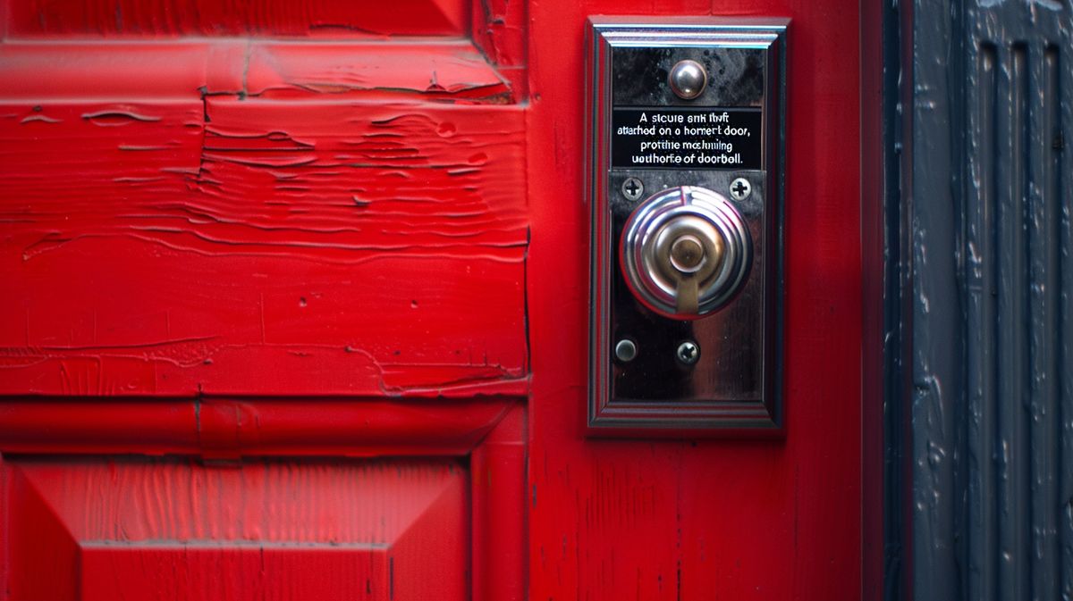 Anti Theft Ring Doorbell Mount securely attached to a home's front door to prevent unauthorized removal