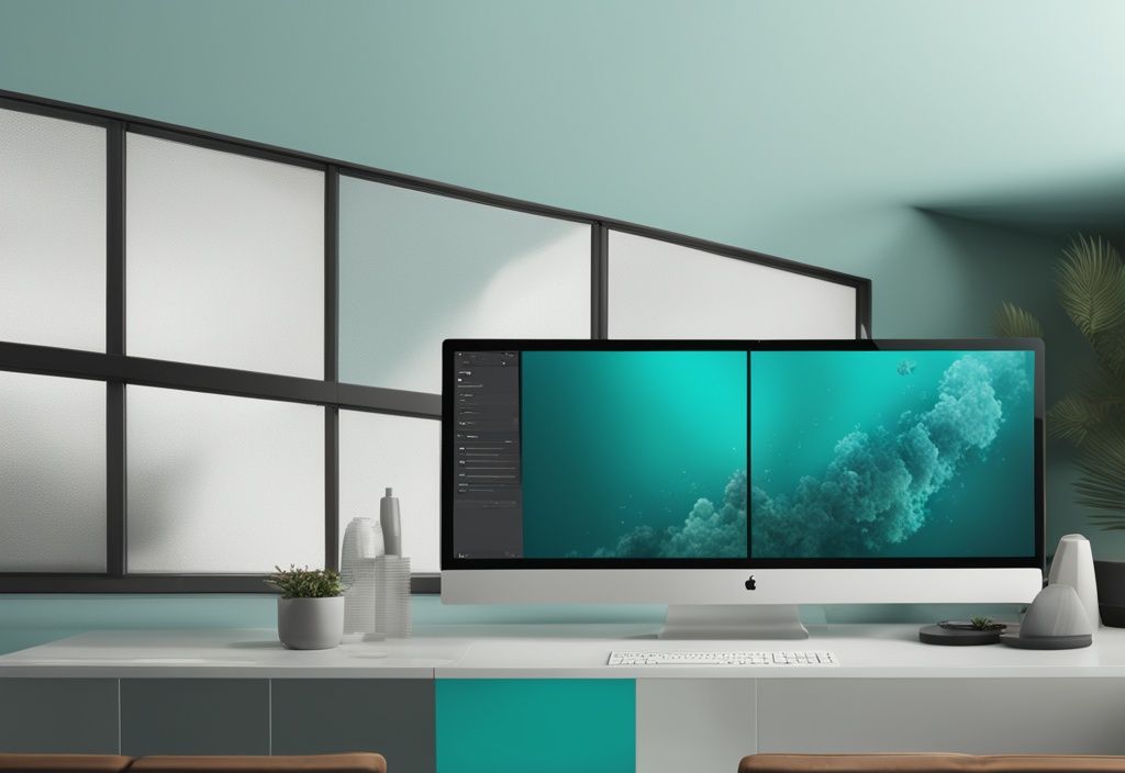 Comparison of 4K vs 1080p resolution on side-by-side screens with teal color theme.