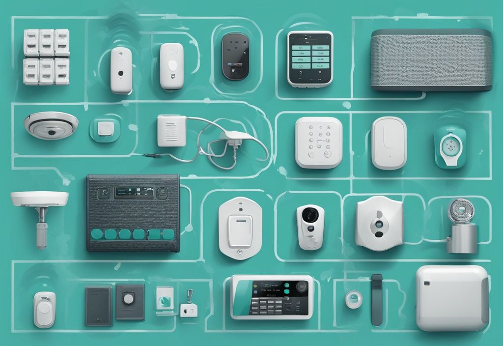 Top-rated cellular security systems with advanced technology in teal theme