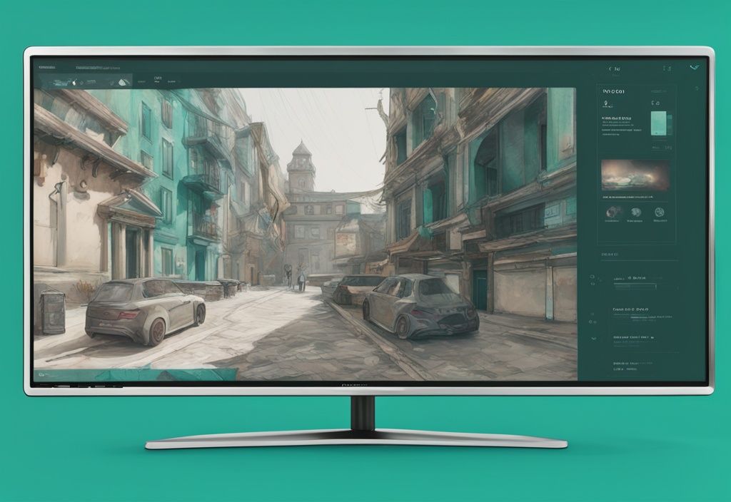 Comparison of 2K vs 1080p resolution on teal-themed screens